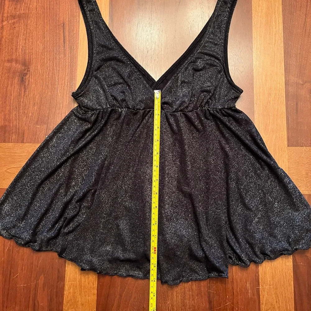 Victoria’s Secret Shimmery Black Babydoll Nightie Size Small